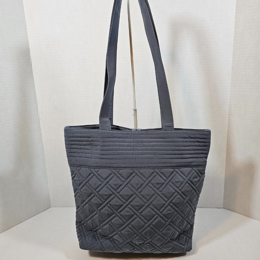 Vera Bradley, Gray Quilted, Tote with long handles - Picture 2 of 6